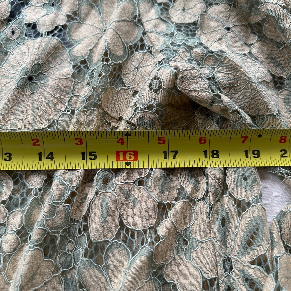 Allegra K Women's Crochet Lace See Through Floral Ruffle Neck Blouse Size XL NWT - Picture 15 of 17